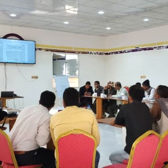 تحديث بيانات المستفيدين من مشروع المساعدات الغذائية في لحج