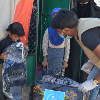 Food baskets and winter clothing distributed to IDP camps in Marib