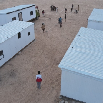 HUMAN ACCESS implements a project to build combined homes (caravans) for 4 poor families in Marib