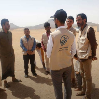 Conducting field visits in IDP Camps in Al-Aber district to provide reproductive health services