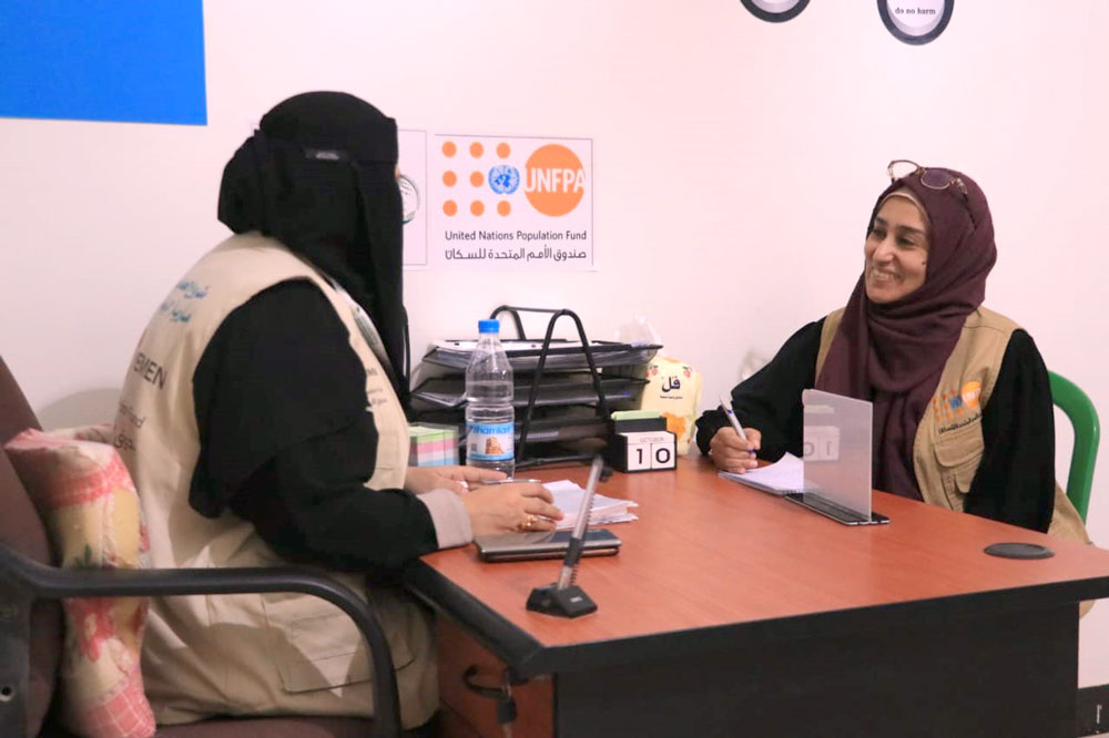 UNFPA sub-cluster coordinators visit the safe space in Marib