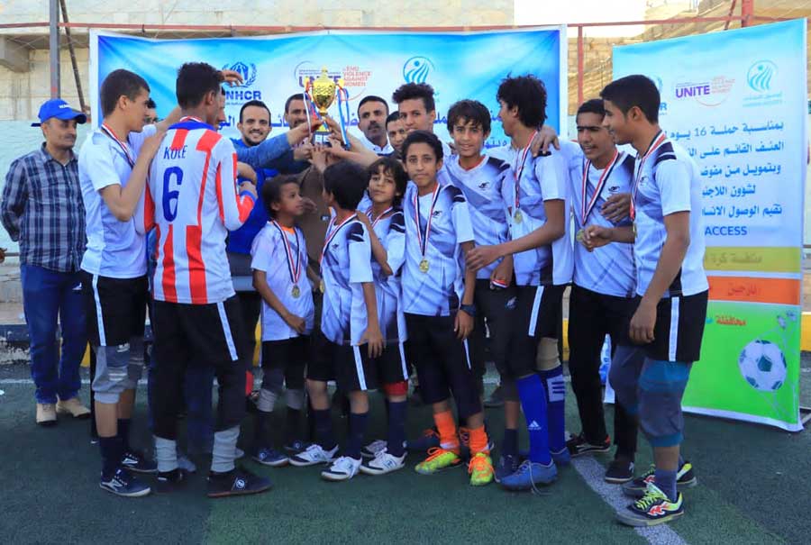 Youth sports tournament and community awareness to combat violence against women