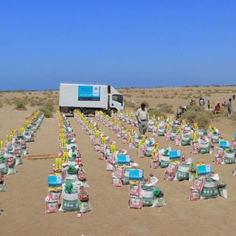 275 food baskets delivered in partnership with Al-Amal International Charity Organization 