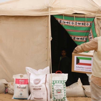 Delivery of 215 Ramadan food baskets to poor and displaced families