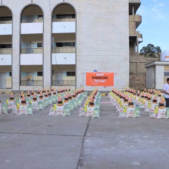 Distribution of 300 food baskets and 3,000 iftar meals