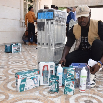 Delivering start-up toolkits to 24 refugees