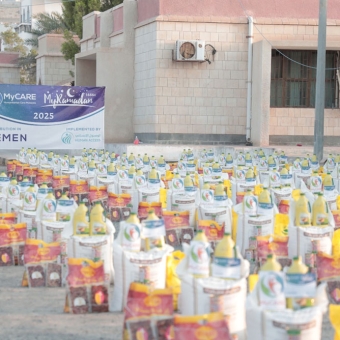 381 food baskets, 1143 Iftar meals for the needy and displaced