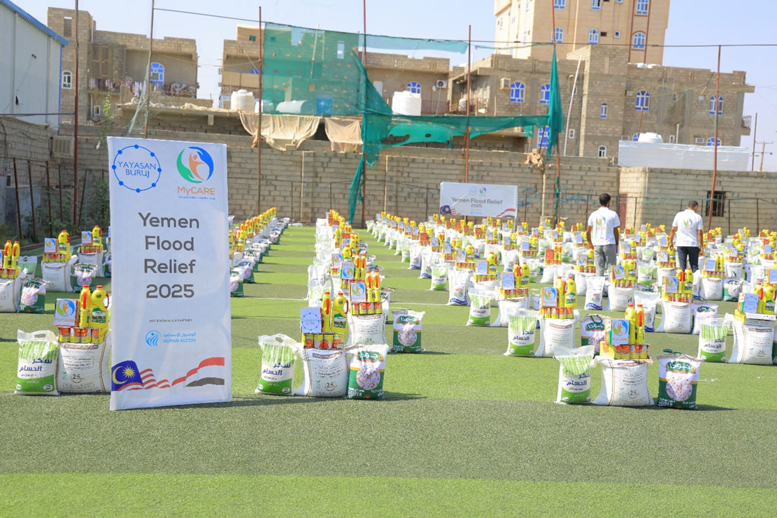 Food baskets for 265 families affected by rain and floods