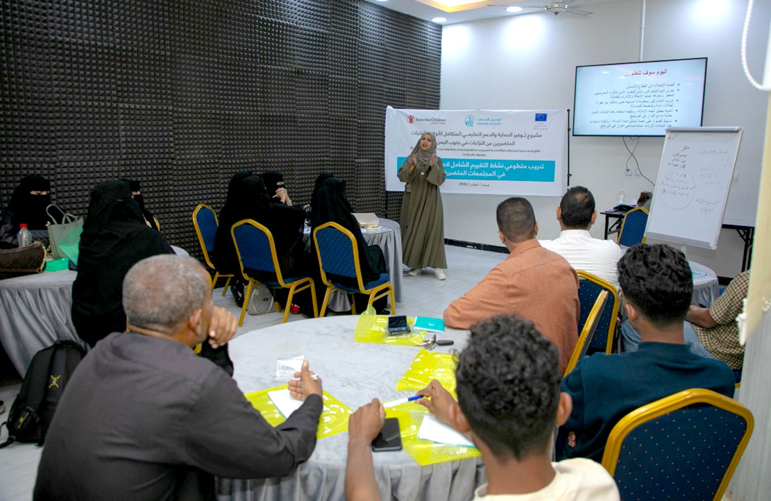 Training program for 30 field volunteers to assess education needs in affected communities