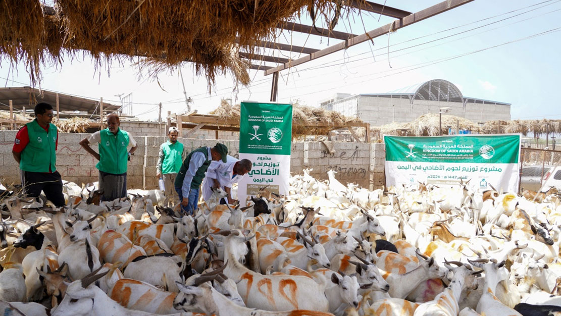 KSrelief Center team inspects 1447 AH Udhiyah meat project in Aden